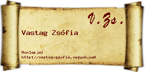 Vastag Zsófia névjegykártya