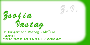 zsofia vastag business card